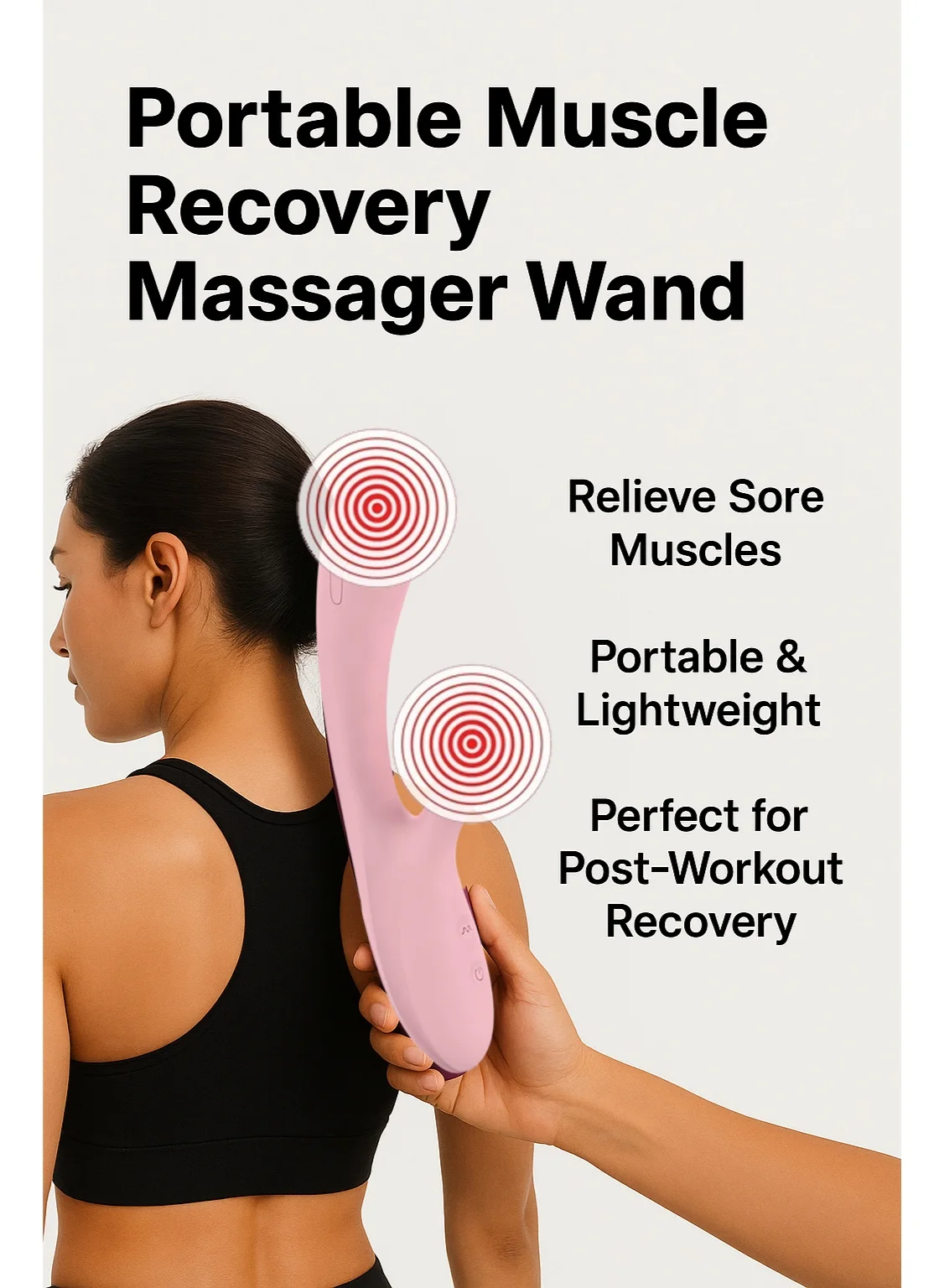 Premium Deep Tissue Muscle Massager Handheld Percussion Device for Back Shoulder and Legs (Portable, 1 Unit) 3nin3