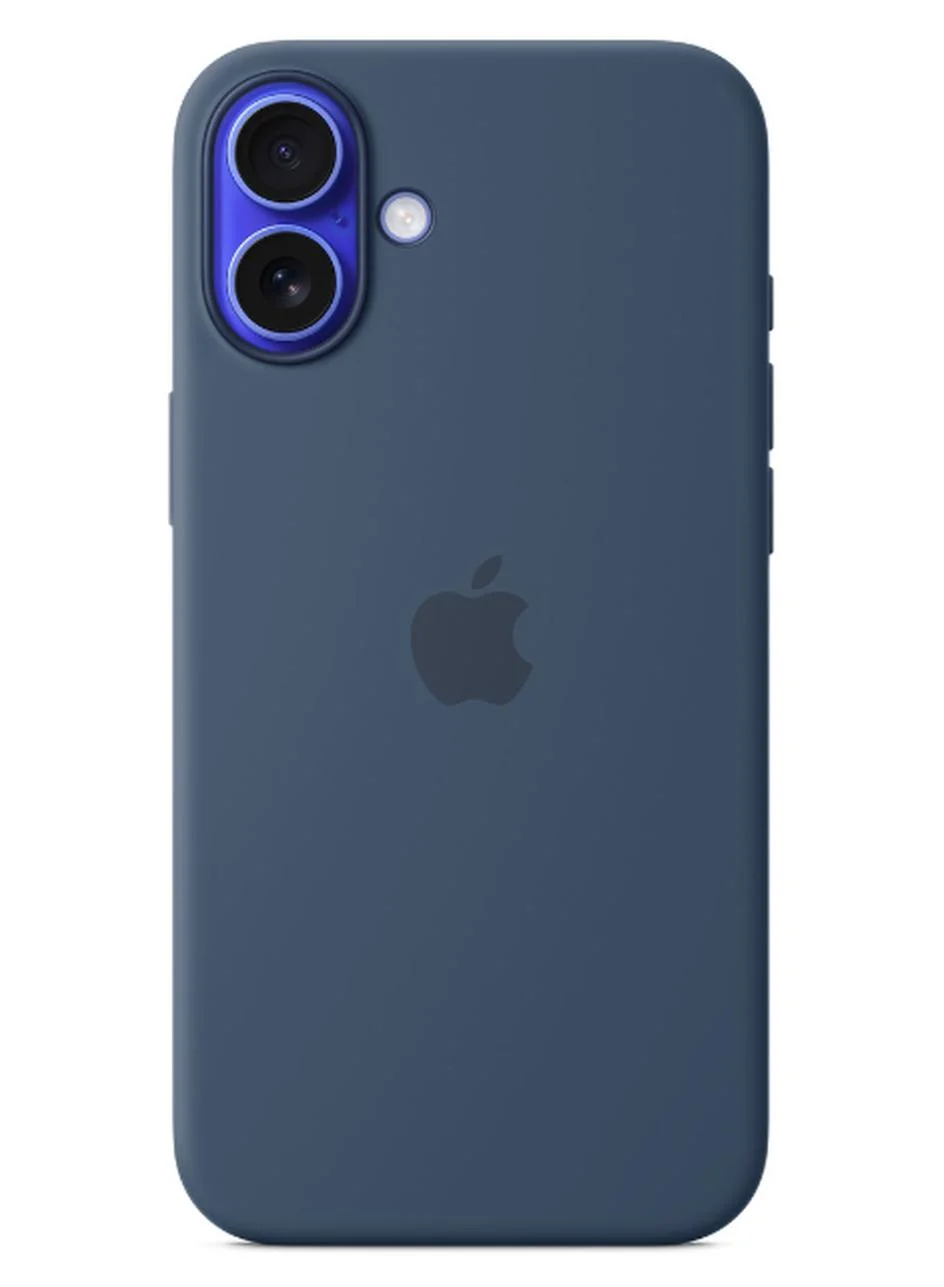 Premium Smart Silicone Protective Case for Smartphone 16 Plus (Denim, 1 Pack) 7zuui