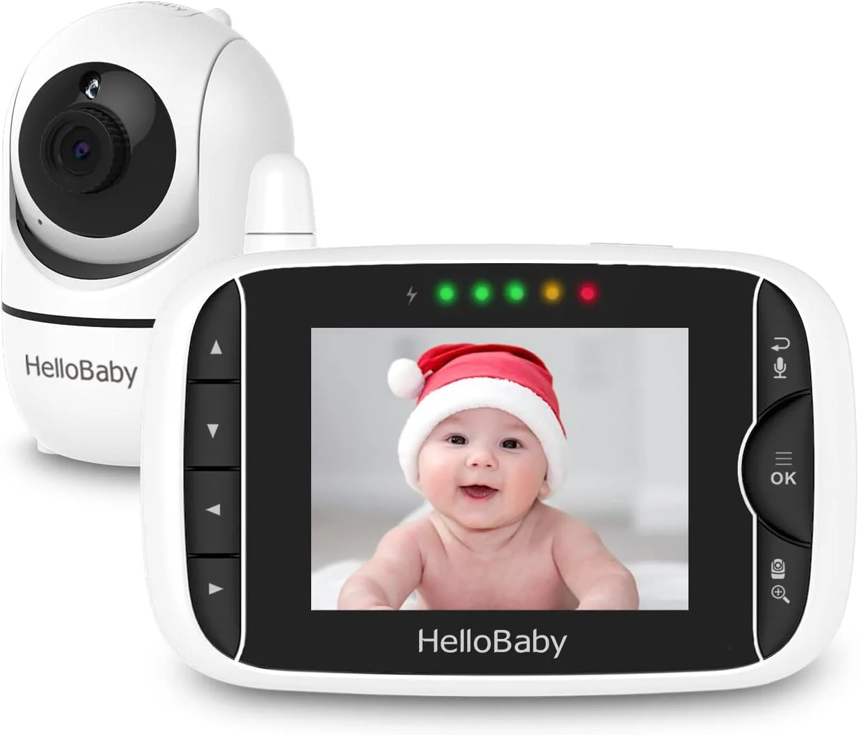 Hellobaby Video Baby Monitor with 3.2-inch Color LCD Screen and Remote Camera (Single Pack) vpjzx
