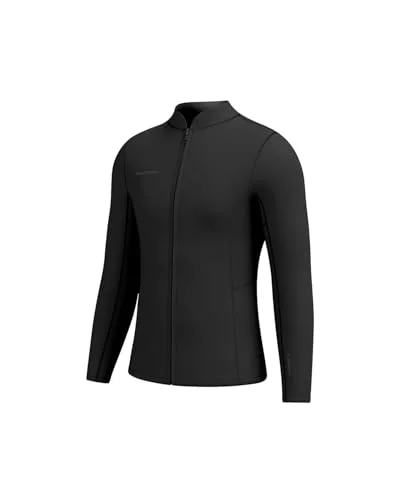 Premium Mens Wetsuit Top 2mm Front Zipper Neoprene Diving Jacket (Black, Medium) zbnzq