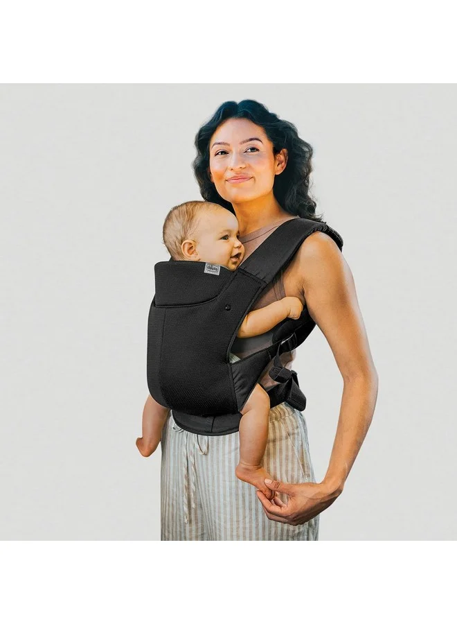 Snugsupport 4-in-1 Ergonomic Baby Carrier Backpack Adjustable Front and Back Carry Positions for Newborn to Toddler (Black, 3.4 kg) dxe2m