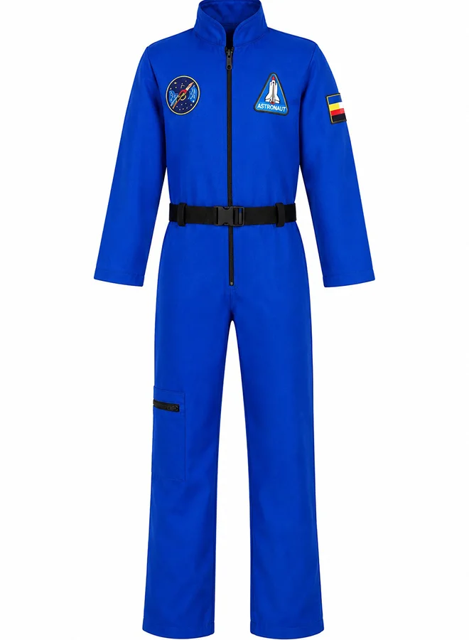 Toy Land Kids Astronaut Costume Jumpsuit Premium Space Explorer Fancy Dress Outfit for Boys and Girls (Size 8-9 Years) wqq2r