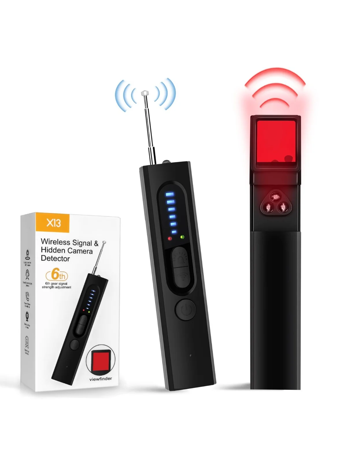 Portable Hidden Camera Detector and GPS Tracker Finder for Travel and Home Security (Compact, 1 Unit) 04zvk