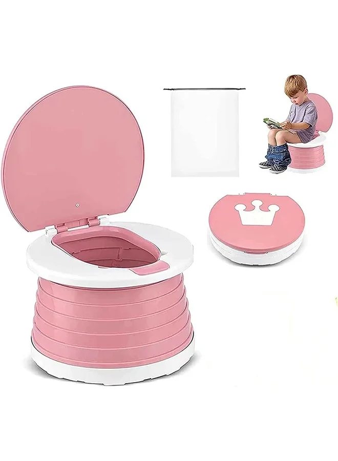 Meayul Portable Foldable Travel Potty Training Seat for Toddlers (Compact Design, Kids Toilet Chair) xcqah