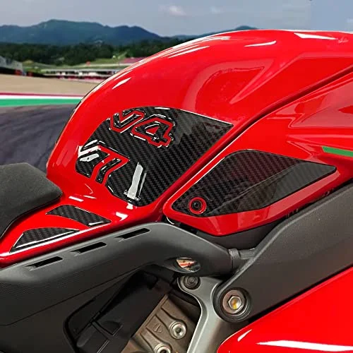 Premium 3D Resin Motorcycle Tank Side Protectors Scratch-Resistant Adhesive Decals (Pair, 2022-2024) mbhxh
