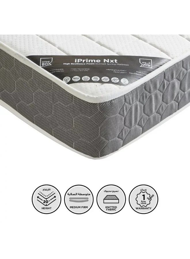 Home Box i-Prime Nxt High Resilience Bonnell Spring Super King Mattress (200x200x20 cm) e7rpt