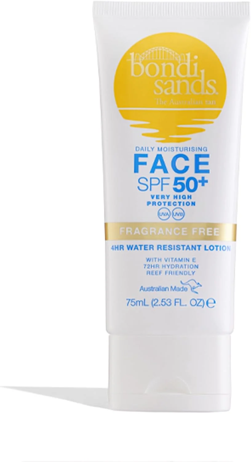 Bondi Sands Fragrance Free Face Sunscreen Lotion SPF 50 Broad Spectrum Protection (75 mL) lcp47