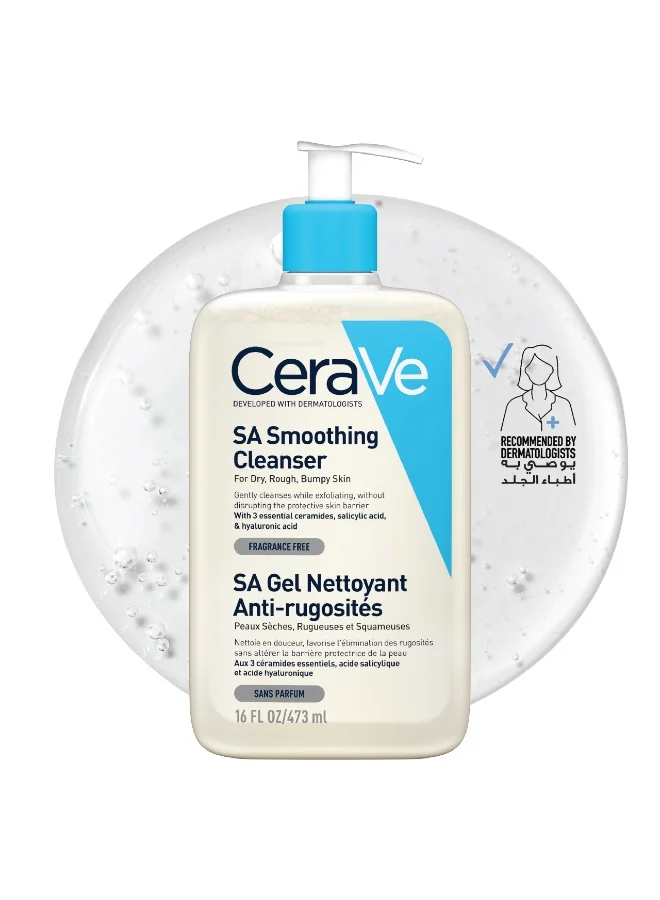 CeraVe SA Smoothing Cleanser for Rough and Bumpy Skin with Salicylic Acid (473 mL) 8p4jj