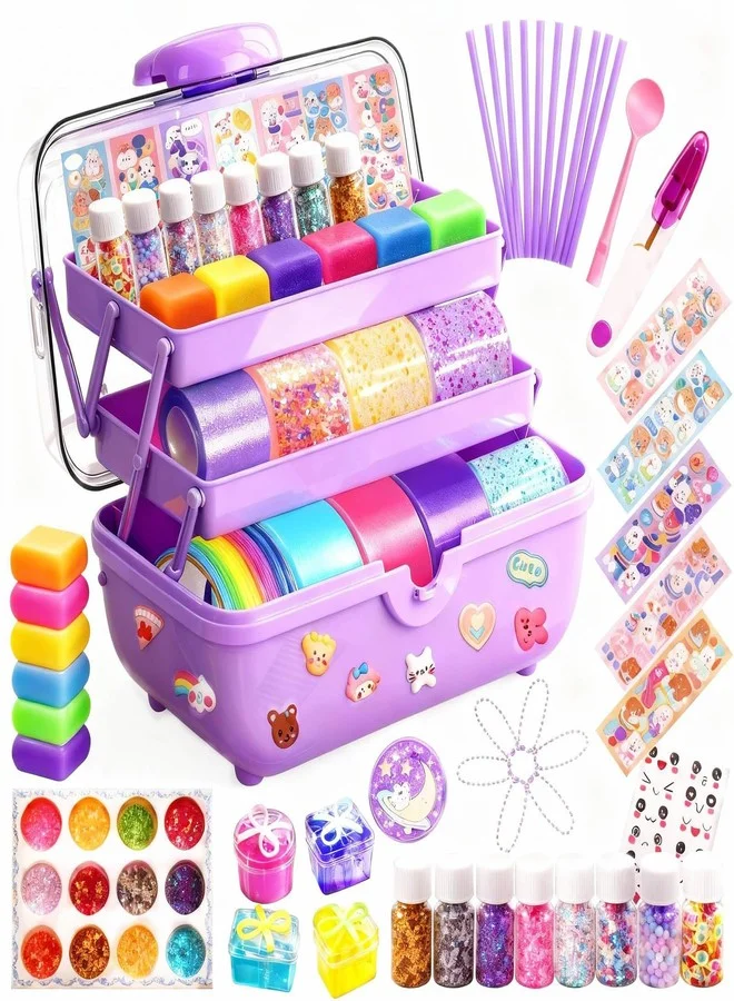 ZiZa Nano Tape Bubble Making Kit DIY Craft Set for Kids Creative Squishy Toy (1 Set) d8wek