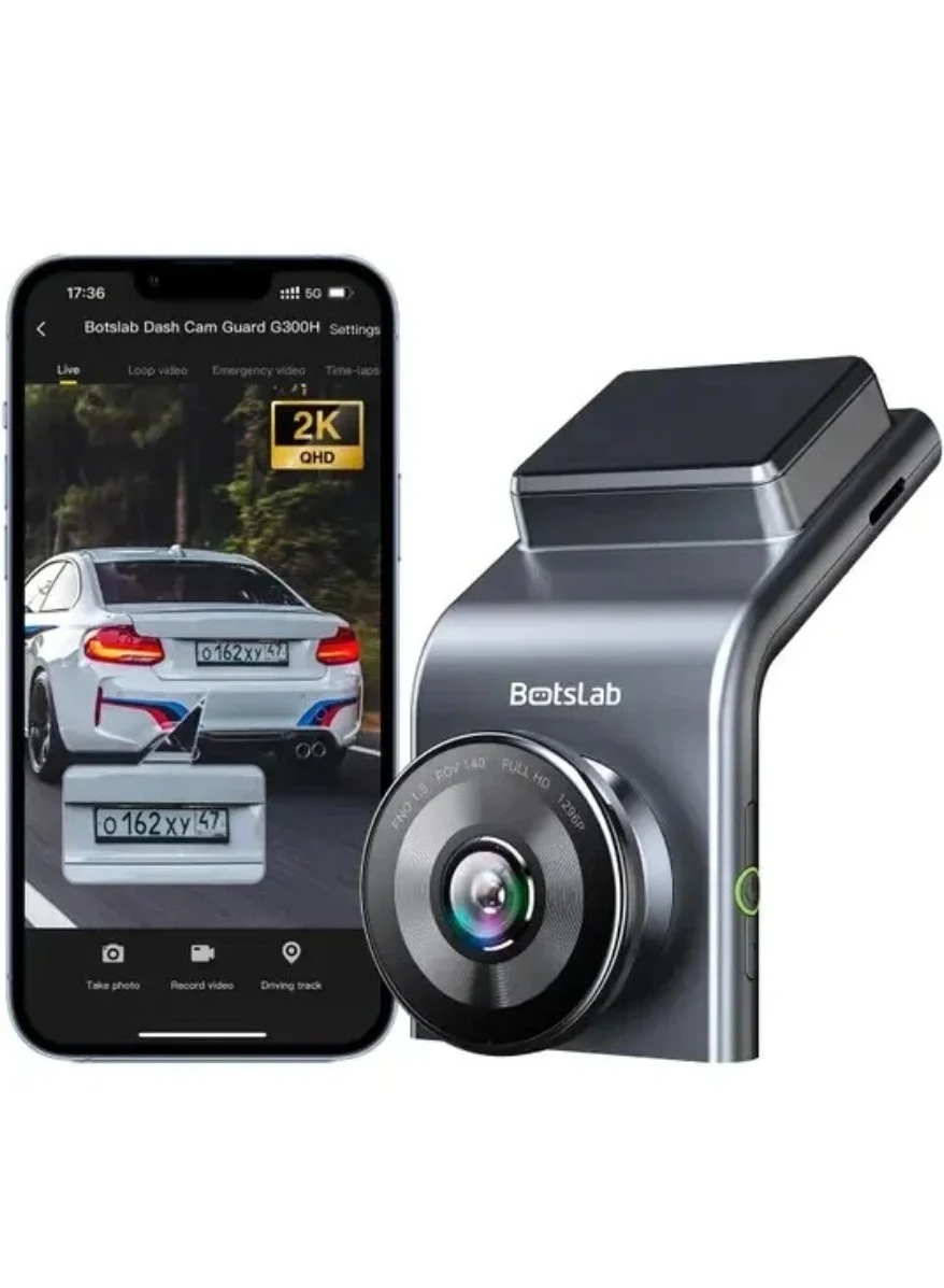 Premium 2.5K Front Dash Cam 170¡ã Wide Angle Car Camera with Night Vision GPS and WiFi (Black, 1 Unit) xb3ju