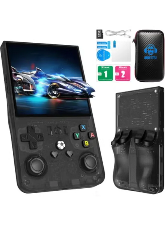 TIGER R36MAX Retro Handheld Game Console (4.0-inch IPS Display, 64GB, 18000+ Classic Games, 4K HD Output, Portable Gaming Player) - Black ps2gd