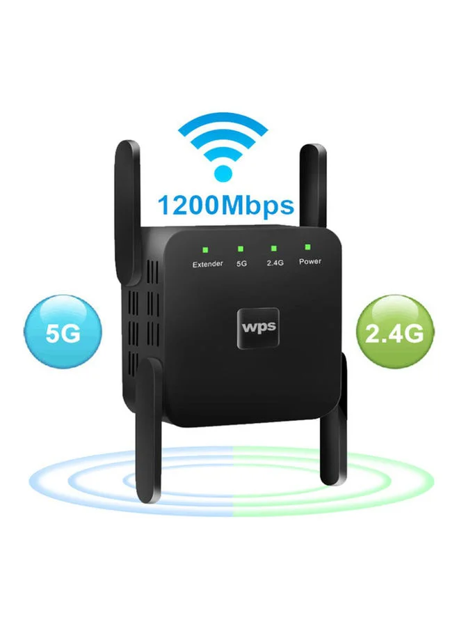 Arabest Wireless WiFi Signal Booster Router (Black, 5G High-Speed Connectivity) kia8z