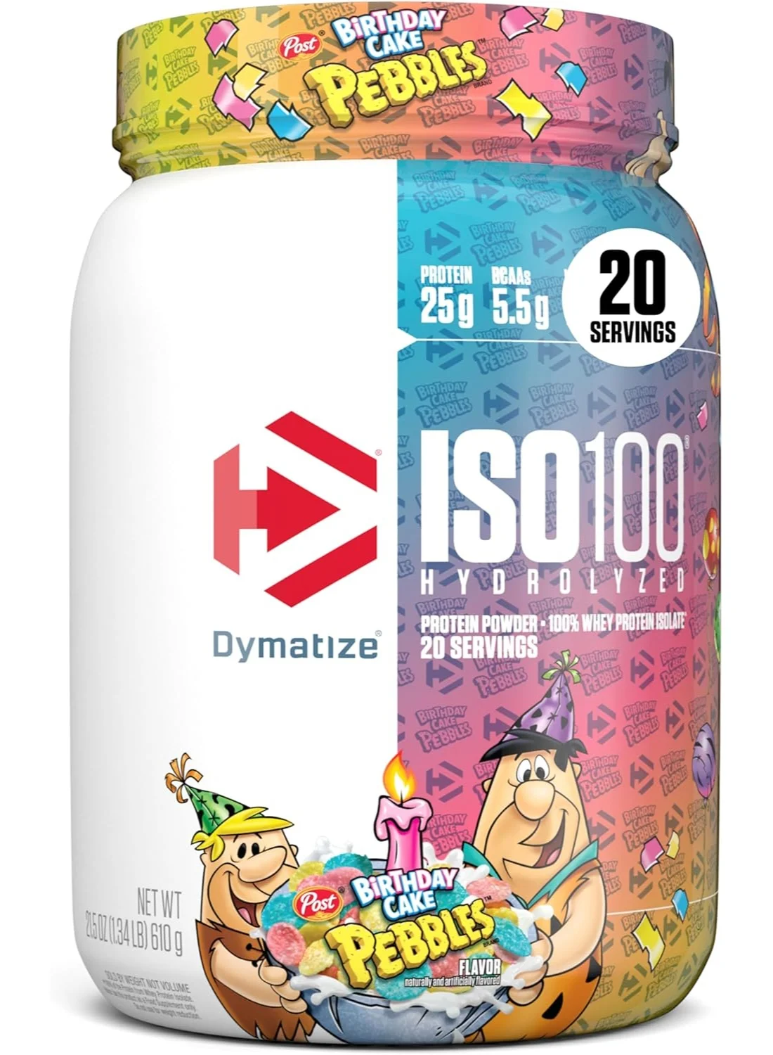 Premium Hydrolyzed Whey Protein Isolate Powder (Birthday Cake Pebbles, 725g) 8g4w4