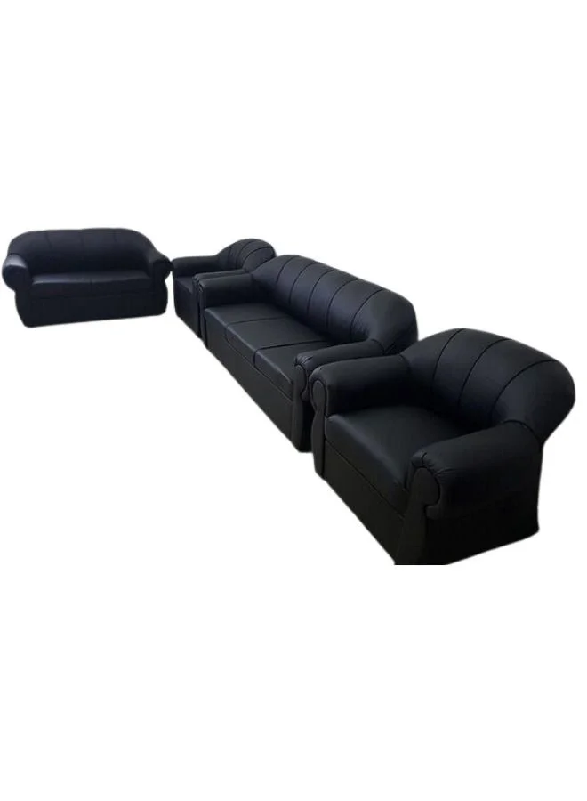 Maharat Al Bahar 7-Seater Sofa Set Premium Living Room Furniture (Black, 191x80x70 cm) uzv5r