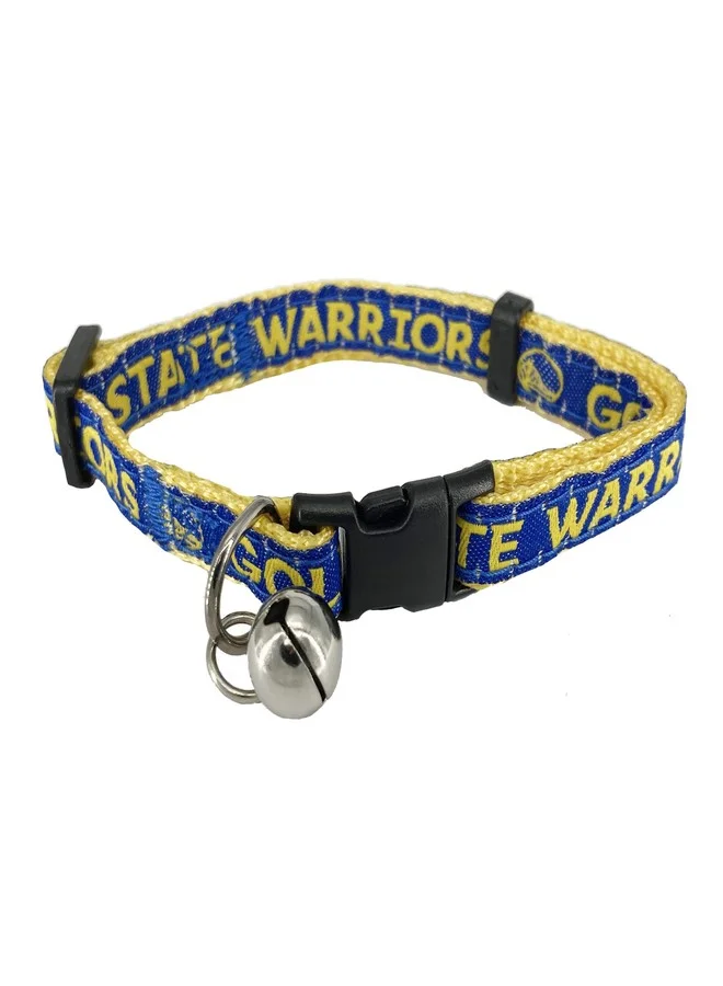 Pets First Basketball Team Pet Collar Satin Adjustable Accessory for Dogs and Cats (Blue and Yellow, 25 cm) rtnrc