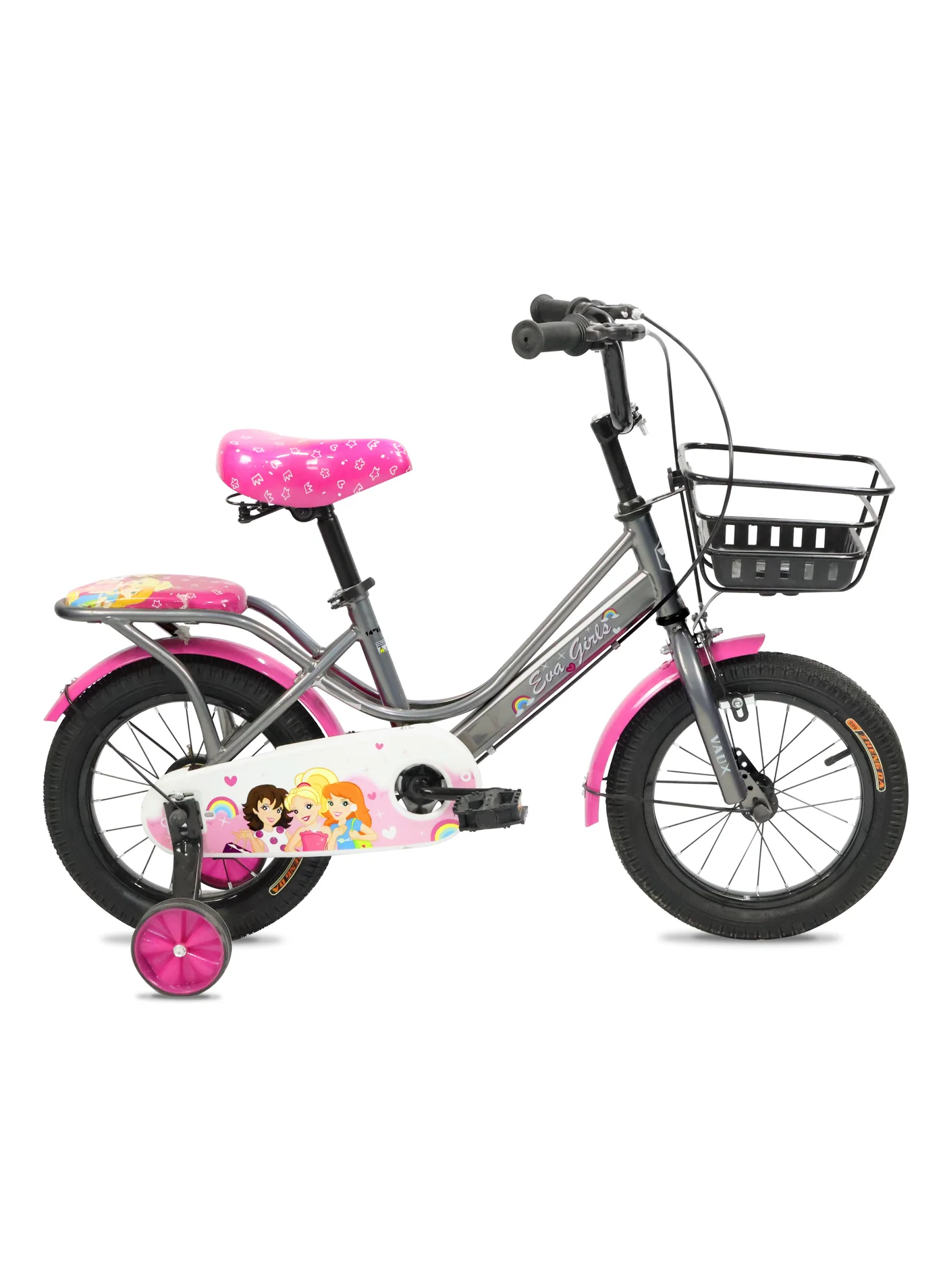 Vaux Road Bike for Kids, Lightweight Frame with Adjustable Seat, 14 Inch Wheels (Silver/Pink) o1vzc