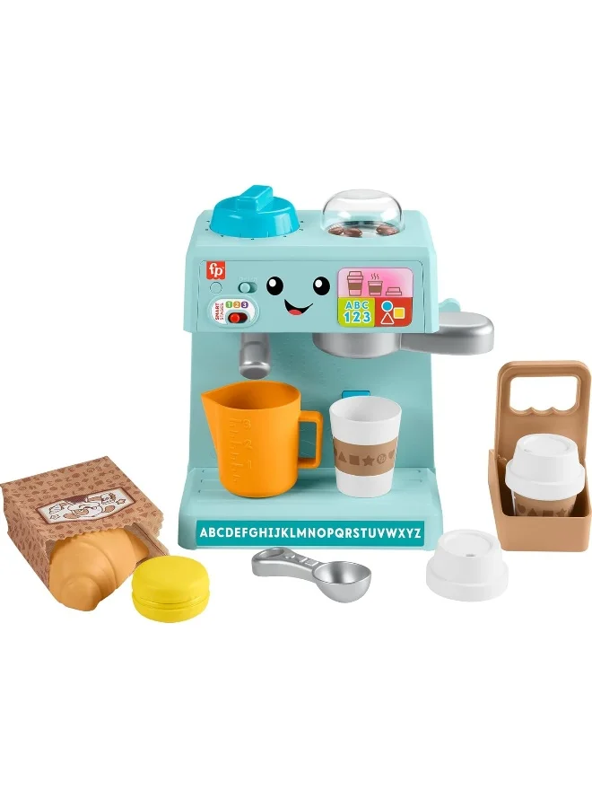 Interactive Coffee Cafe Musical Playset Educational Pretend Play Toy Set With 10 Accessories For Toddlers (18 Months Plus) imklj