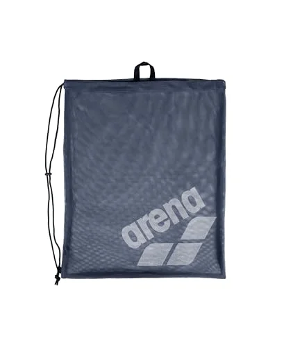 Premium Swim Gear Mesh Bag Drawstring Equipment Tote for Pool Accessories Quick-Dry Polyester (Navy Blue, 40 Liters) w2yrp