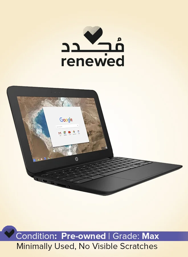 Premium Refurbished Education Laptop 11.6-Inch Display Intel Celeron Dual-Core 4GB RAM 16GB SSD Chrome OS (Black) n6fgx