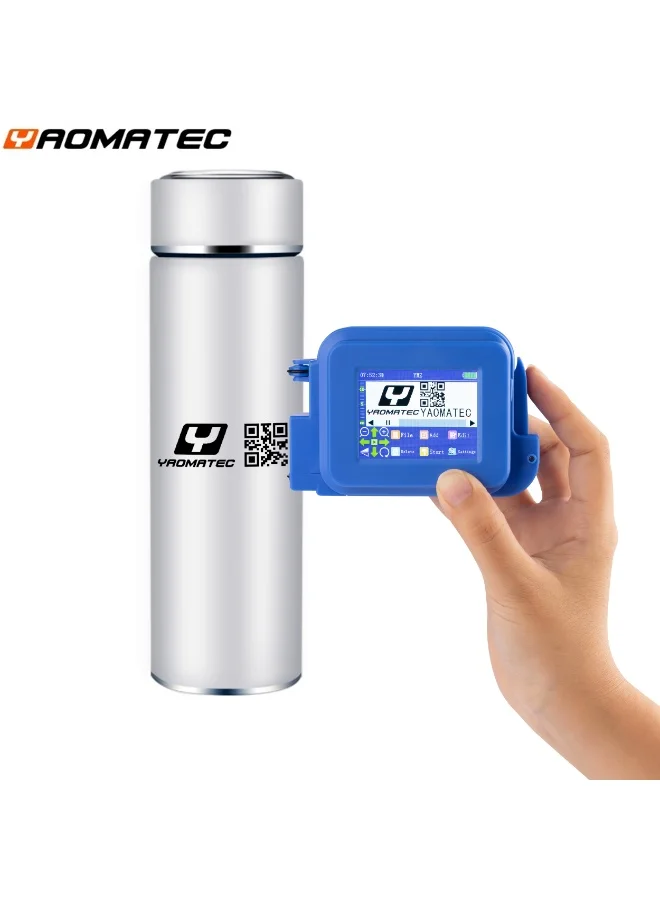 YAOMATEC Portable Handheld Inkjet Printer for Flat and Curved Surfaces (12.7mm Print Height) e0ws3