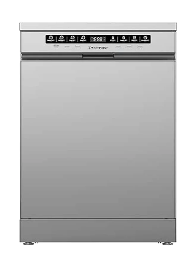 Westpoint Freestanding Dishwasher (15 Place Settings, 8 Programs, 9.4 L, 1920 W, Silver) 2drtg