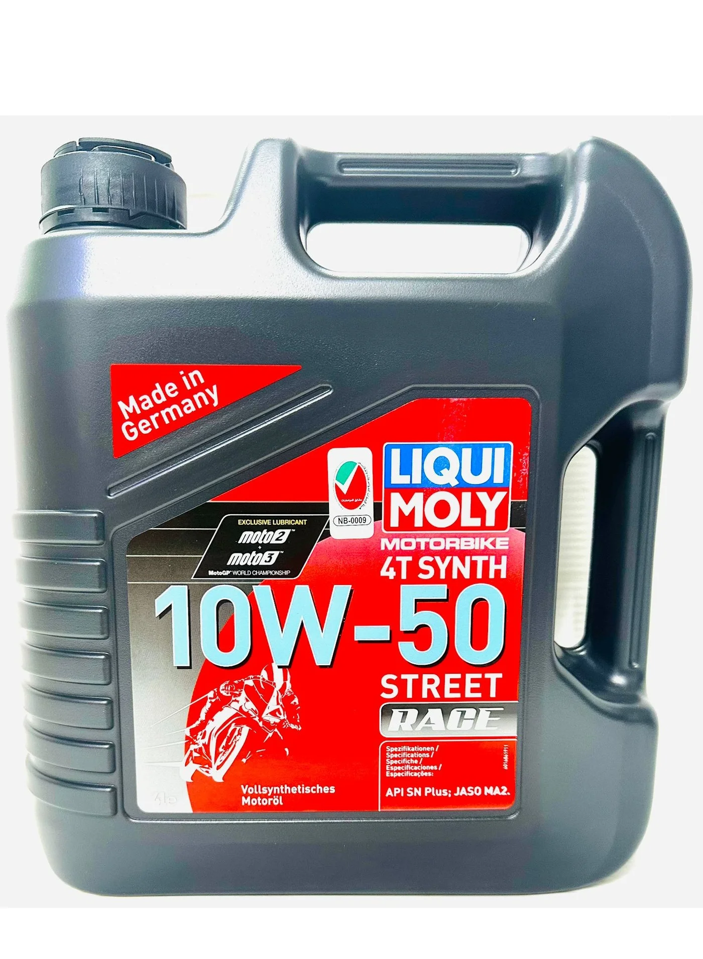 LIQUI MOLY Motorbike 4T Engine Oil 10W-50 Street Race Premium Synthetic Lubricant (4 L) u8z4h