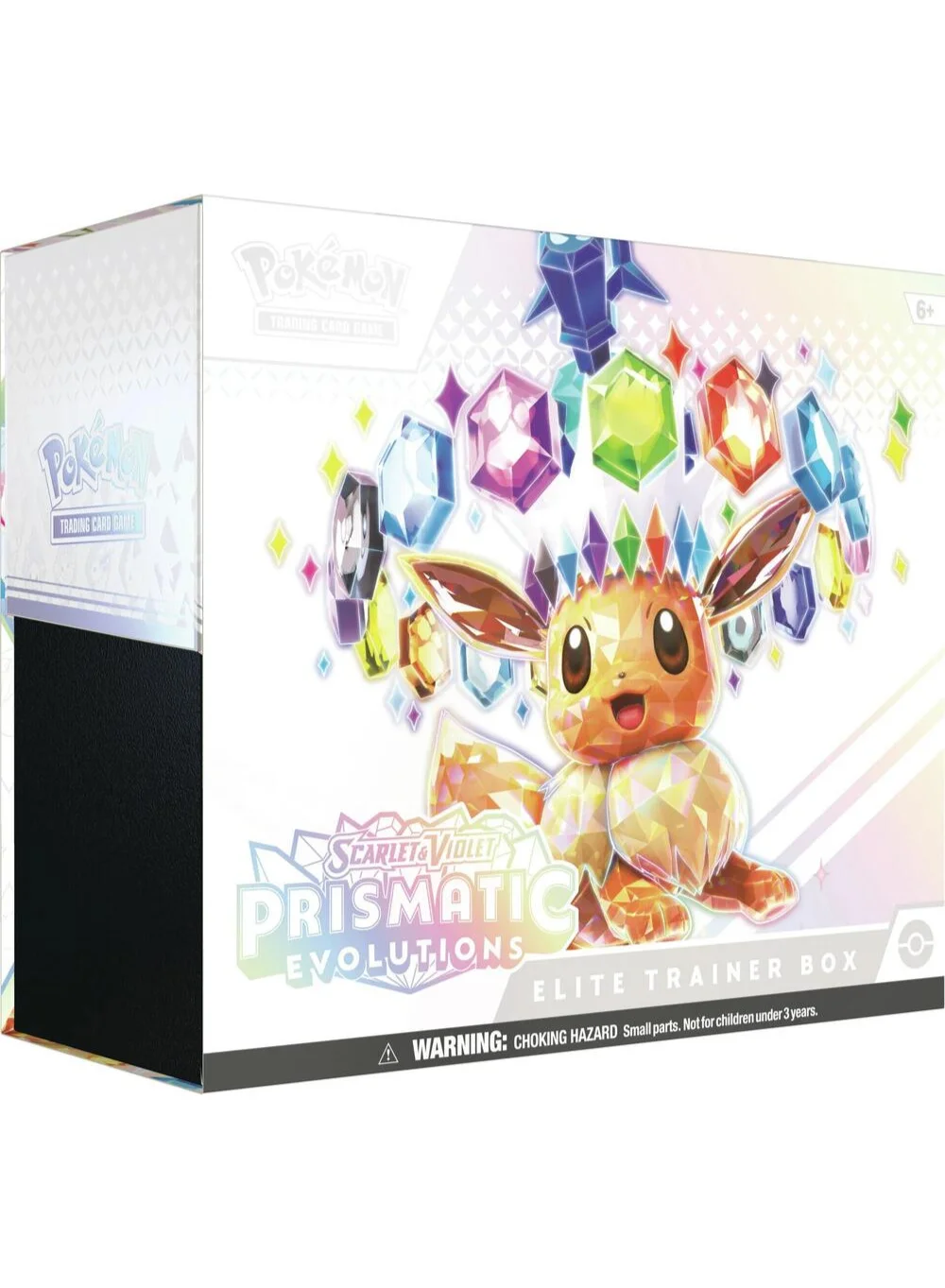 Collectible TCG Prismatic Evolutions Elite Trainer Box Trading Card Game Set (9 Booster Packs, Eevee Full-Art Foil Promo) hvx0m