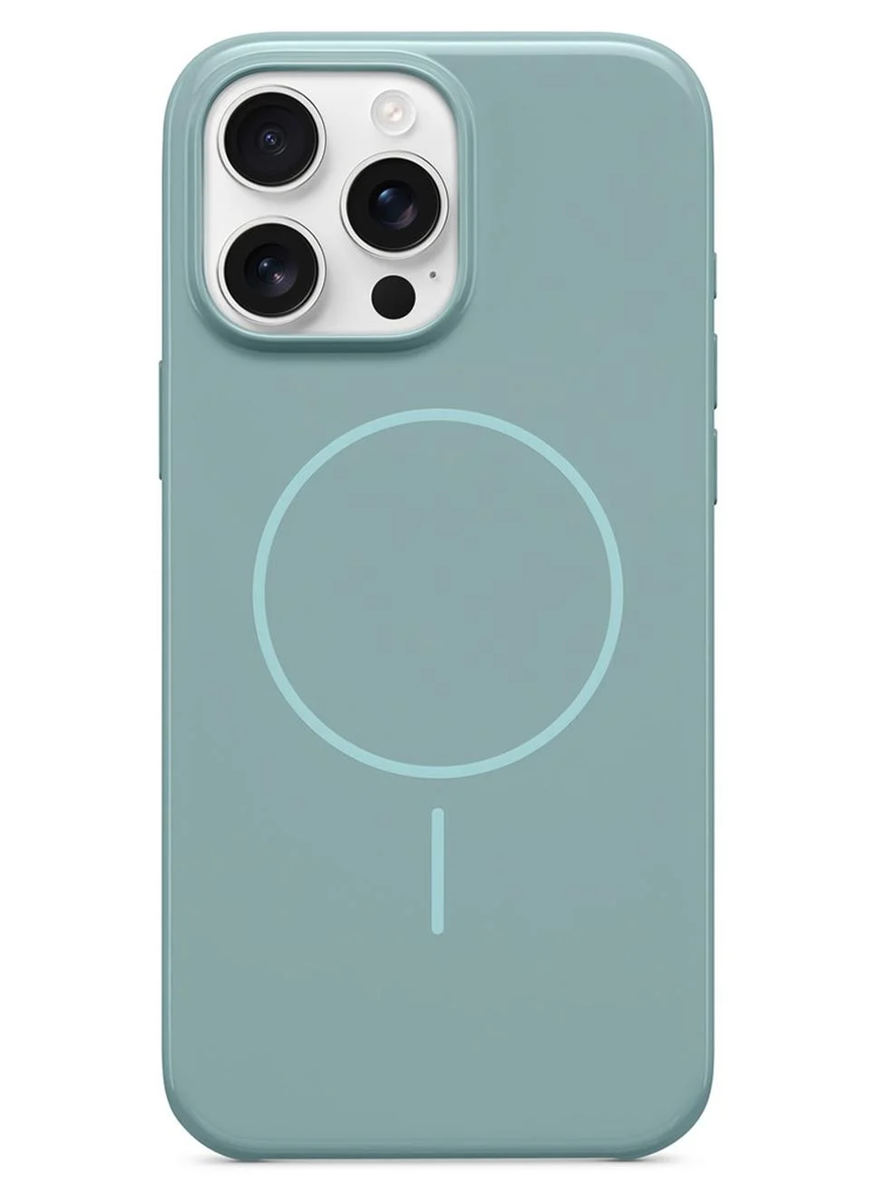 Premium Protective Silicone Case for Smartphone 16 Pro Max with Magnetic Charging Support (Riptide Blue) e23v7