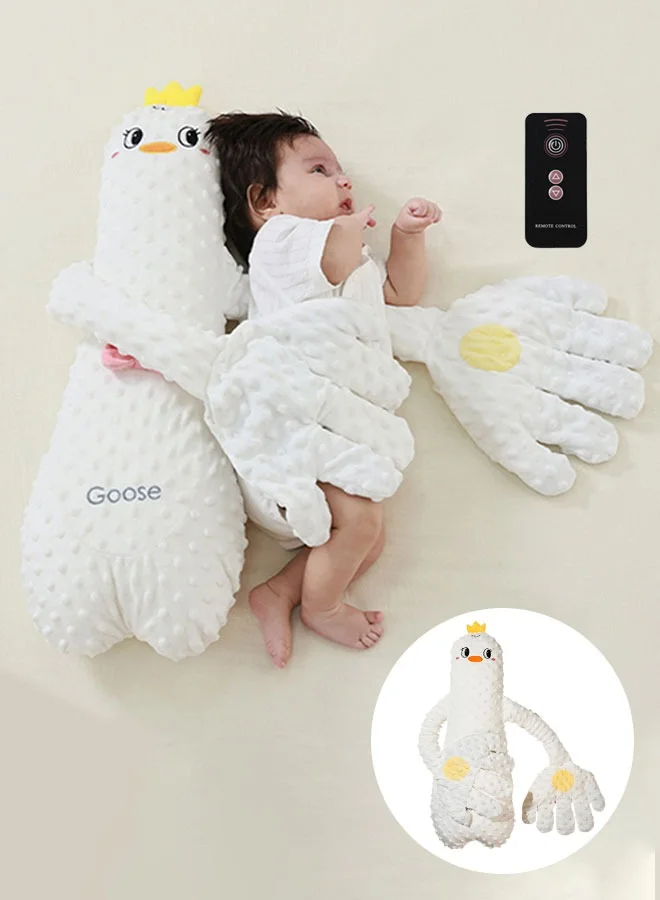 Super ZYouth Electric Baby Soothing Pillow with Remote Control, Premium Soft Goose Design for Newborns (White, 40 cm) 9ww8q