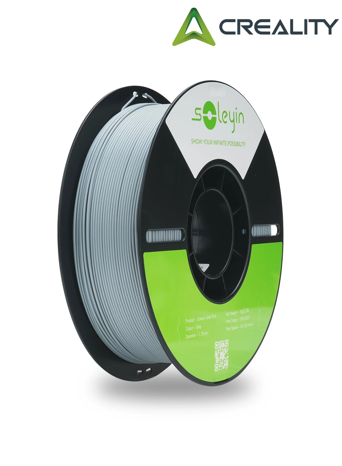 Soleyin Ultra PLA 3D Printer Filament (1.75mm, Grey, 1kg) High-Speed Professional Printing Material for FDM Printers xvjlc