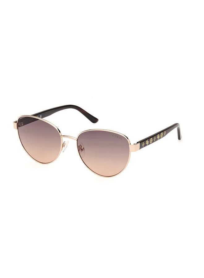 Premium Women's Round UV Protection Sunglasses Elegant Fashion Eyewear (Black, 55 mm) y2qxg