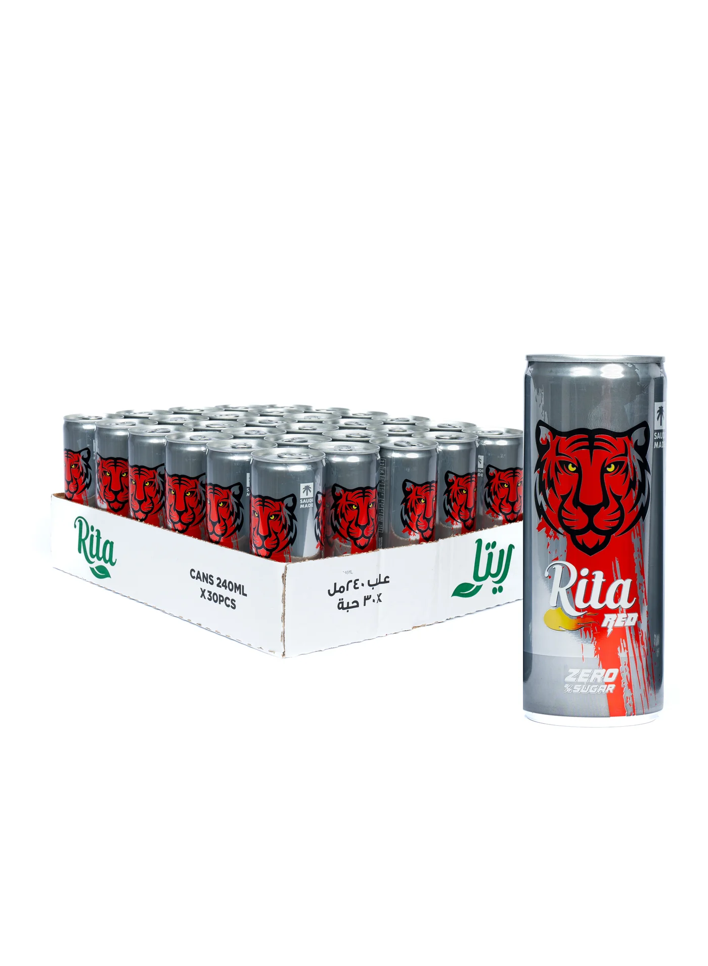 Rita Zero Sugar Sparkling Beverage Refreshing Drink (Red, 30 x 330 mL) pbj6f