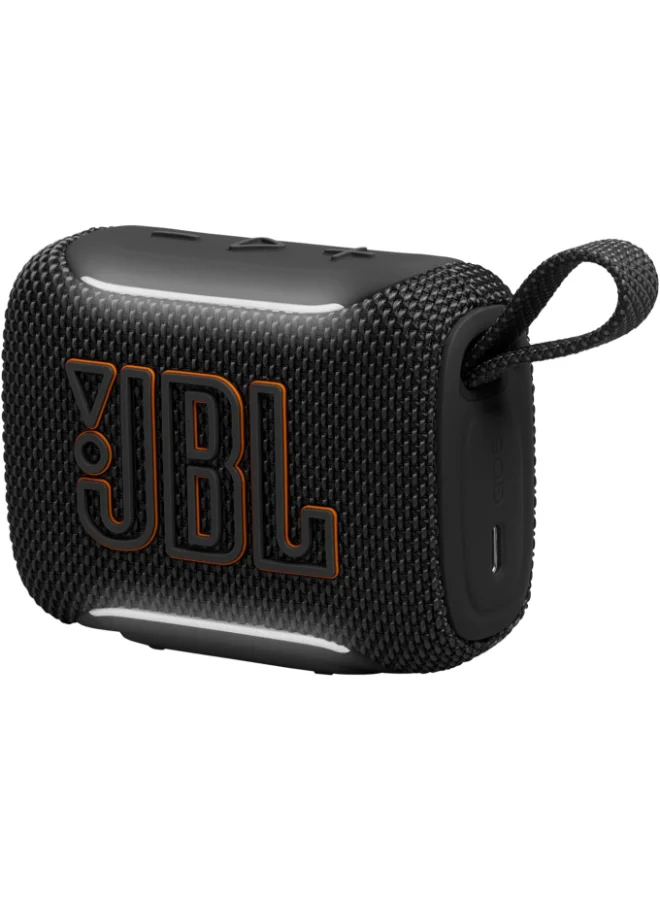 Premium Portable Bluetooth Speaker with Ambient Edge Lighting, IP68 Waterproof & Dustproof, USB-C Lossless Audio, Compact Design (Black) sja7v