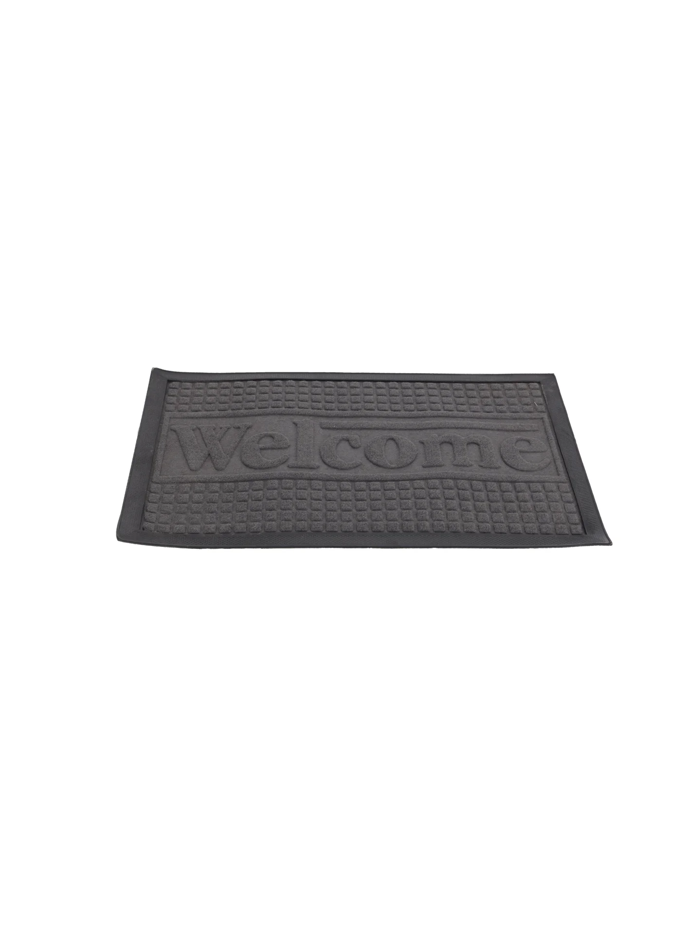 Premium Non-Slip Door Mat Heavy-Duty Rubber Base Multi-Purpose Indoor Outdoor Entrance Rug (Black, 40x60 cm) jbgdc