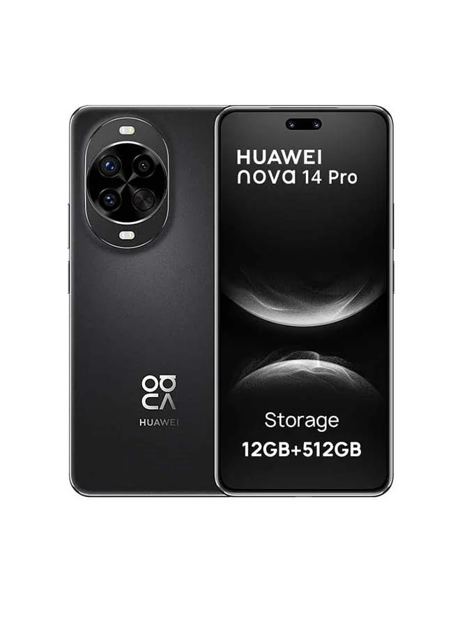Smart Nova 14 Pro Dual SIM Smartphone (12GB RAM, 512GB Storage, 5500mAh Battery, Black) hof4b
