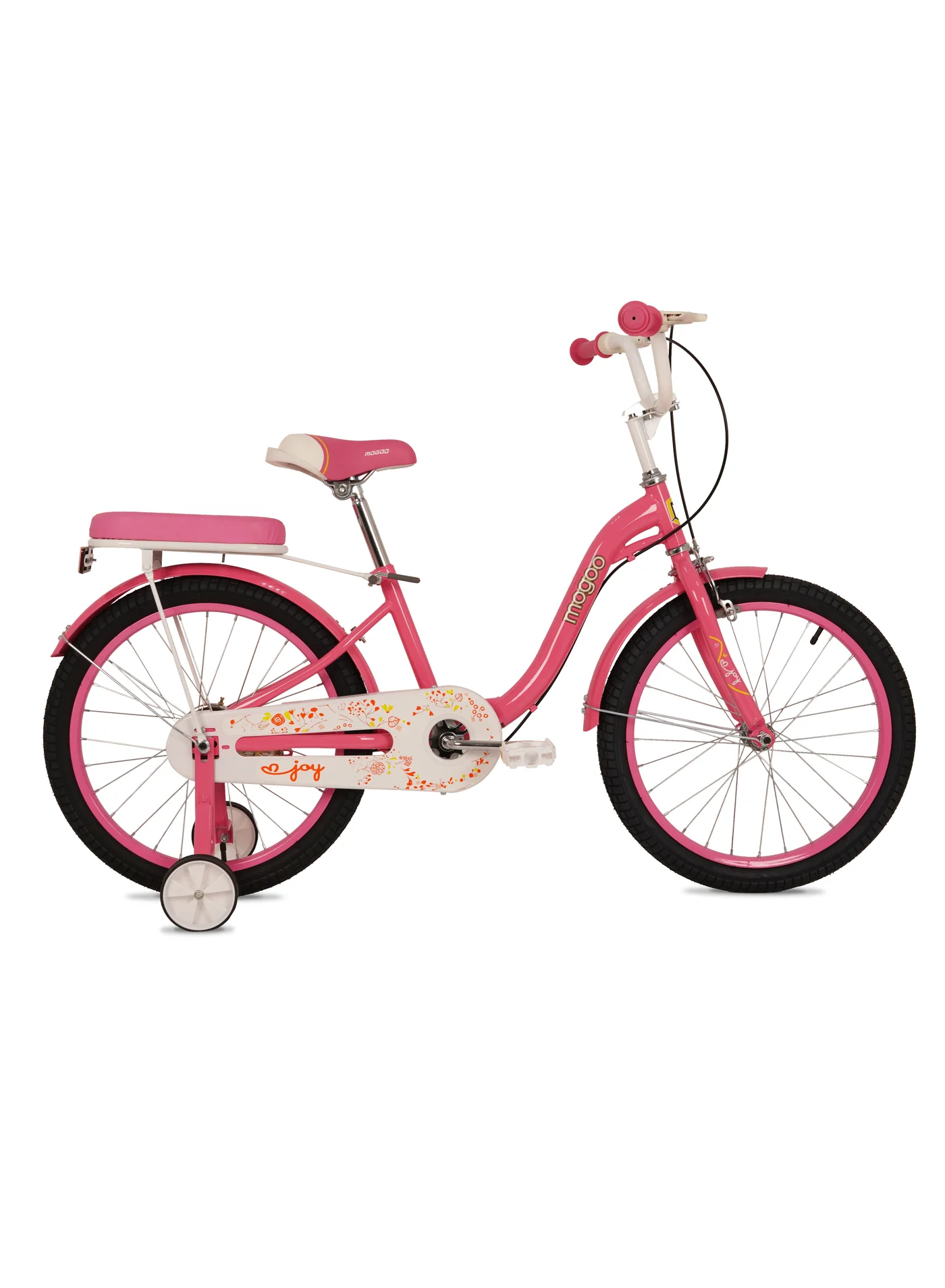 MOGOO Girls Bicycle 16 Inch Premium Steel Frame Kids Bike (Light Pink, 16 Inch) squrs