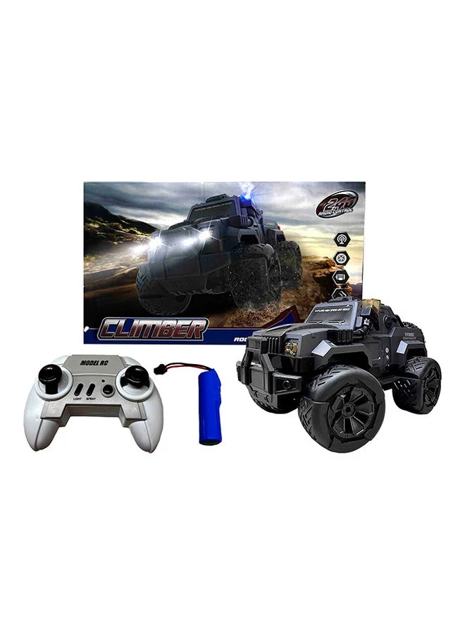 Remote Control Off-Road Drift Car with Spray and LED Lights (2.4GHz, Durable Plastic, For Kids) 6tpmx