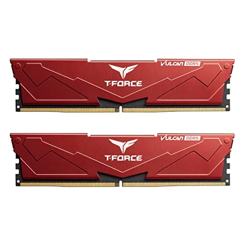 Premium Desktop Memory Module DDR5 32GB 6000MHz CL38 RAM Kit (Red, 2x16GB) 9jprf