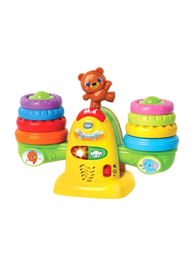 Educational Animal Seesaw Stacker Toy Premium Polypropylene Balance Learning Set (Multicolor, 30x24.1x13.3cm) ch2b6