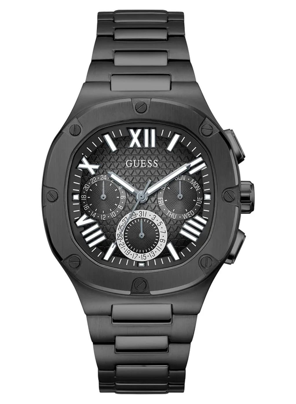Premium Men¡¯s Analog Quartz Watch Stainless Steel Black Dial (42mm) r8319