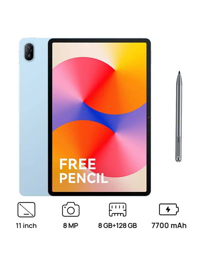 Smart 11-Inch Tablet High-Performance WiFi Device (Crystal Blue, 8GB RAM, 128GB Storage) With Stylus Pen Included e0npg