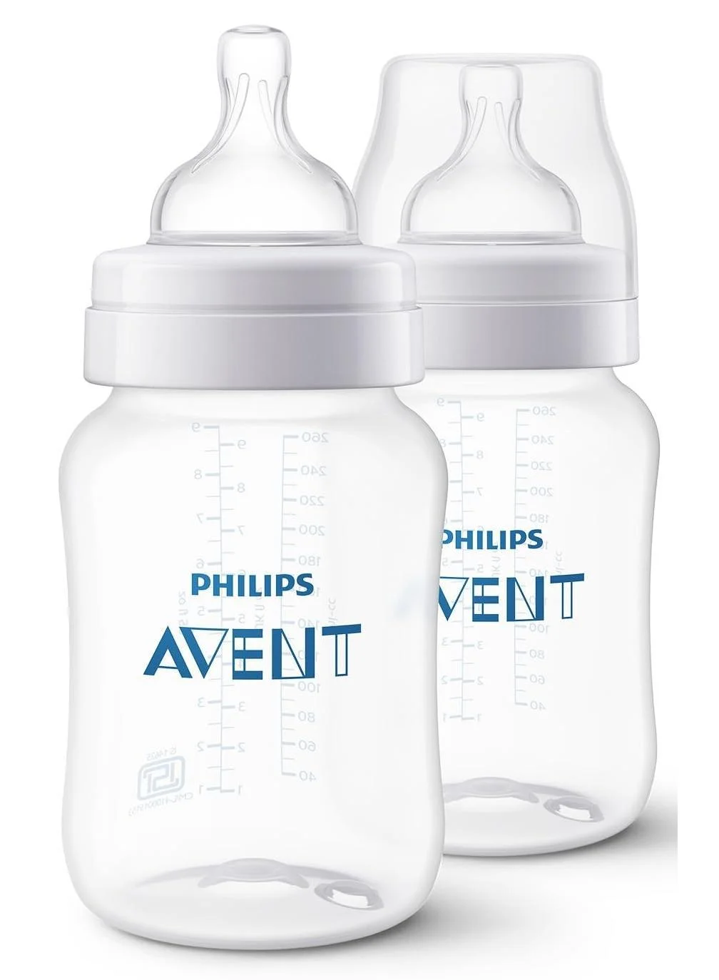 Premium Anti-Colic Feeding Set Ergonomic Design (White, 260 mL, Twin Pack) 48jve