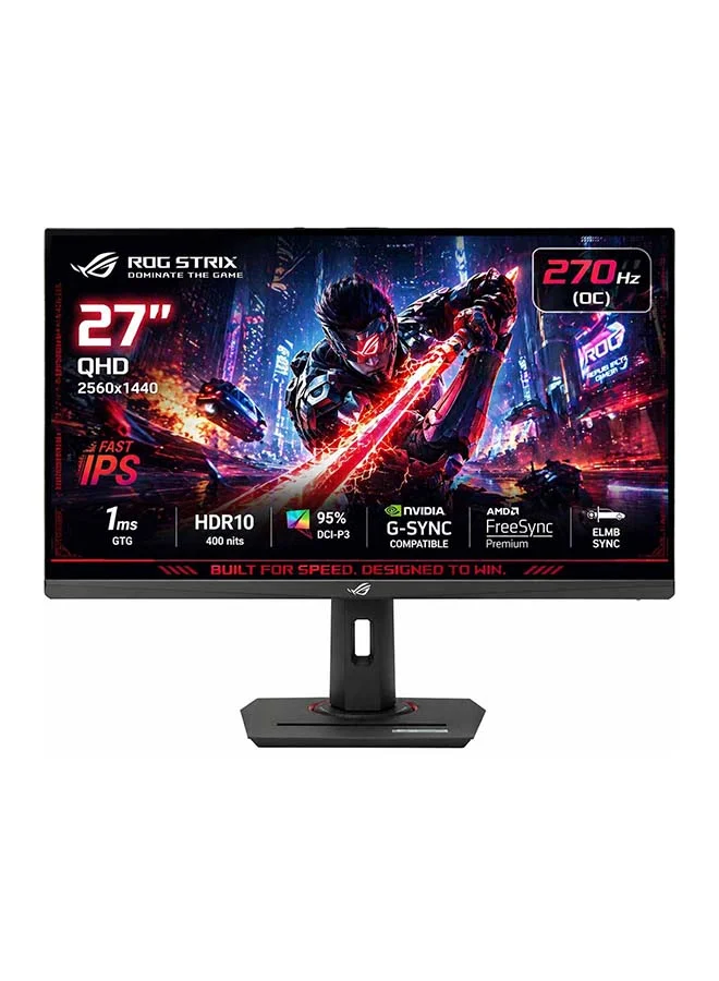 Premium 27-inch QHD Fast IPS Gaming Monitor 270Hz 1ms HDR10 DisplayPort HDMI USB-C (Black, 27 inch) 46do2