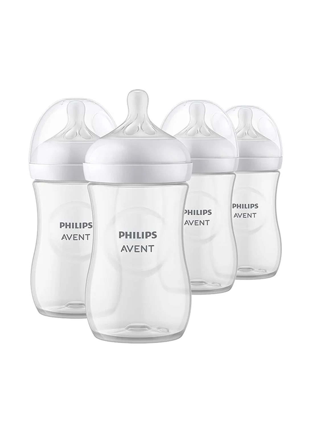 Premium Natural Response Baby Feeding Set (Clear, 4-Pack, 260 mL) x3c70