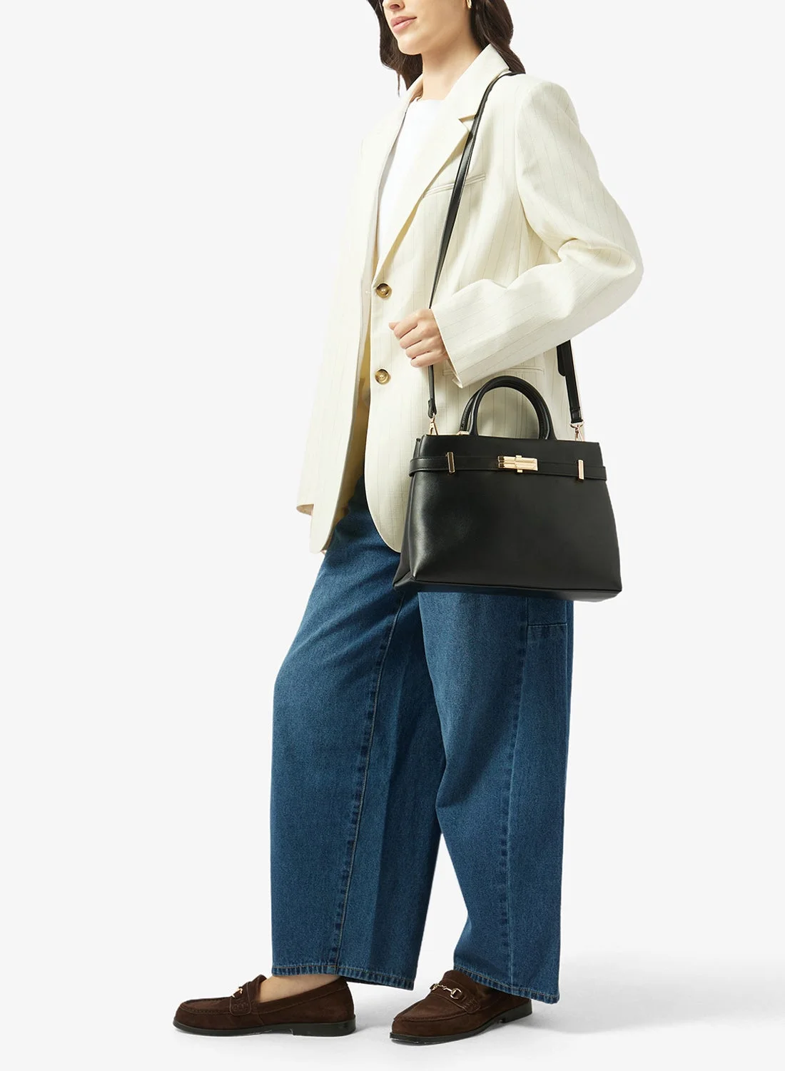 ALDO Top Handle Satchel Bag Premium Structured Handbag for Women (One Size) h84ks