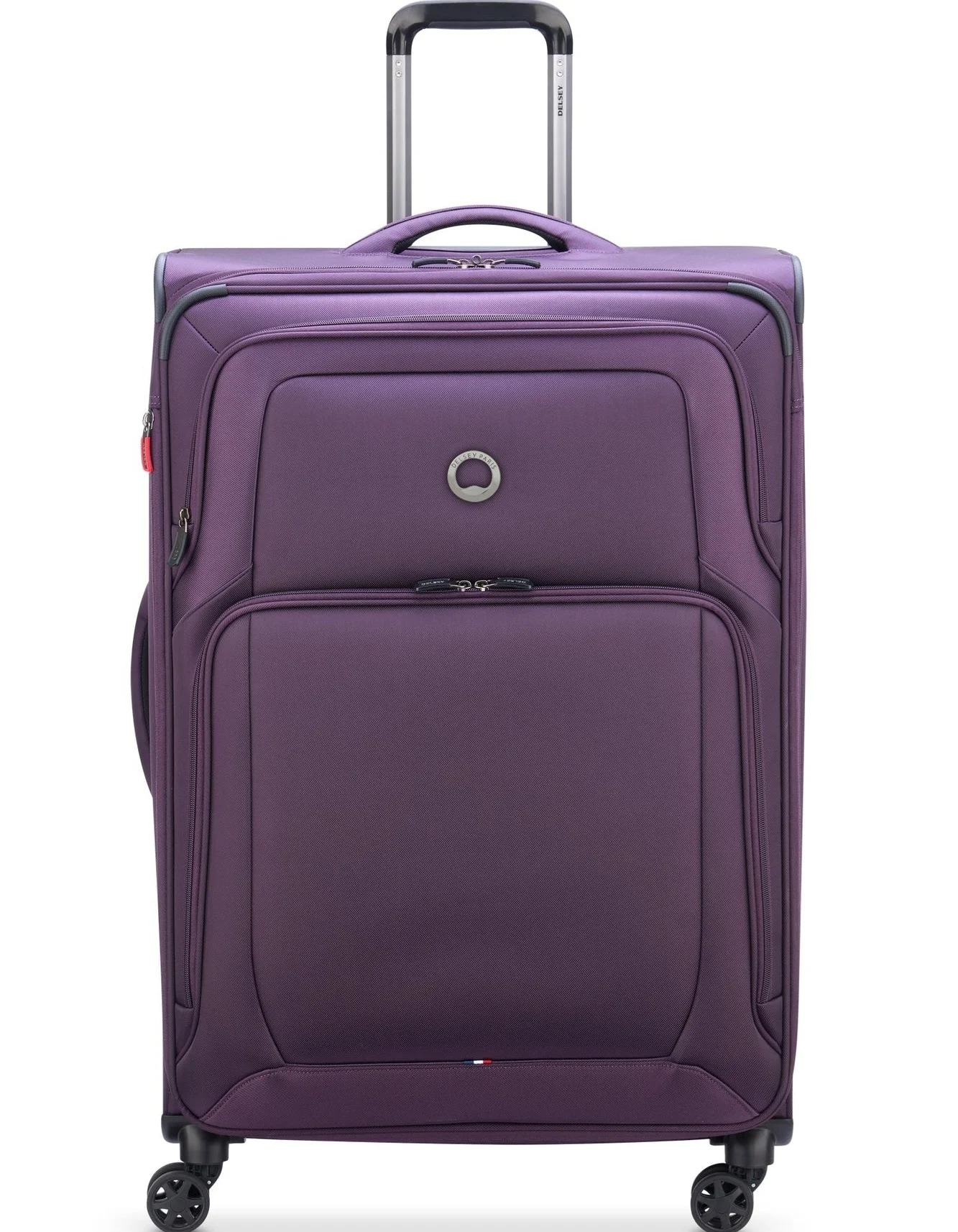 Optimax Lite Softcase Expandable Check-In Luggage Trolley with 4-Double Wheels (Purple, 80 cm) 138va