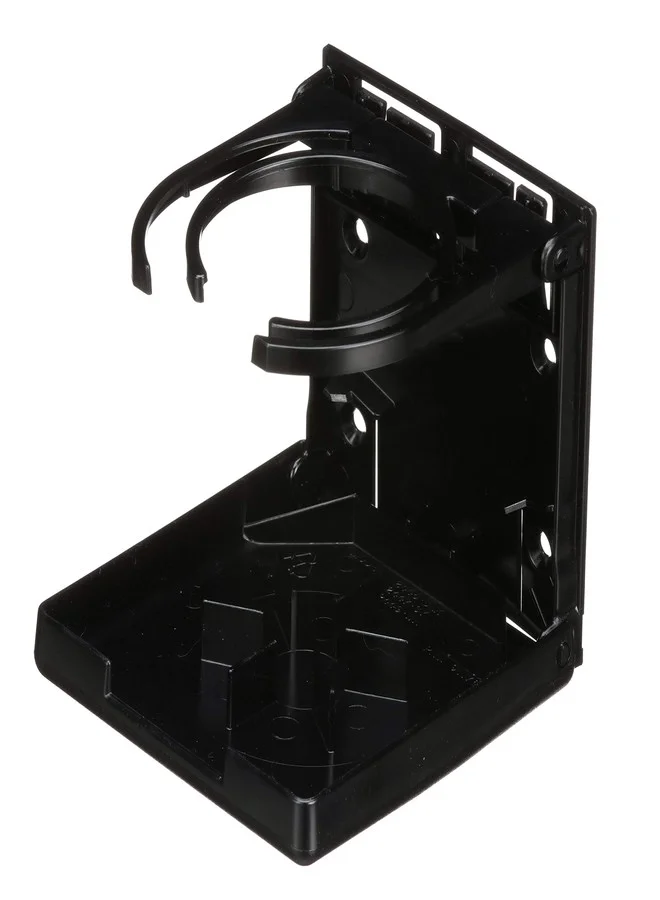 Premium Fold-Up Dual Ring Drink Holder Heavy-Duty Marine Cup Organizer (Black, 1 Pack) 5w776