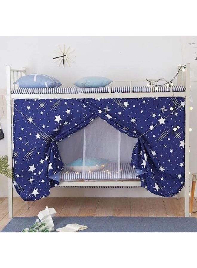 Deals for Less Star Pattern Lower Deck Curtain (Blue/White, 200 cm x 150 cm) 23lcj