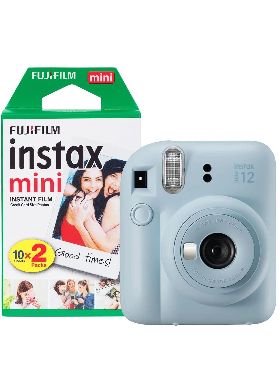 Instant Film Camera Bundle with 20 Shot Film Pack (Pastel Blue, 16 MP) cbgdm