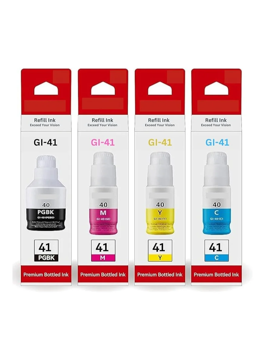Terabyte Compatible Ink Refill Set for G2470 G3470 G4470 Series (4-Color Pack, 400 mL) j5mjq